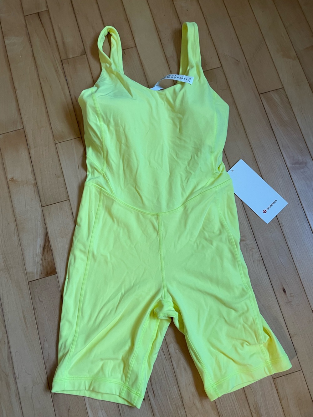 lululemon athletica Neon Yellow High-Rise Bike Shorts
